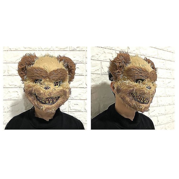 Halloween Scary Mask Bear Rabbit Bunny Mask, Blodig plysjhodemaske (style6)