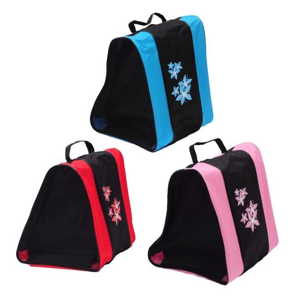 Opbevaringspose til skøjteskøjter til børn åndbar skøjtetaske med stor kapacitet til rulleskøjtetilbehør (blå)