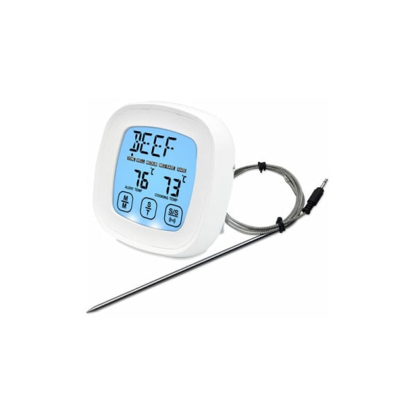 Ugnstermometer med 1 sond, stor LCD-display, larmtimerläge, omedelbar avläsning, termometer