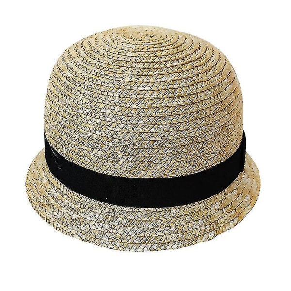 Baby olkihatut Korean Summer Bucket Hat Söpö Dome Panama Hat (46-48cm)