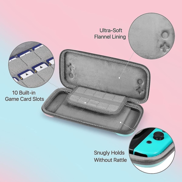 Case för Nintendo Switch Oled Model 2021/switch, Gradient - Kawaii Cute Portable Travel Case, Skyddsförvaring Bärväska