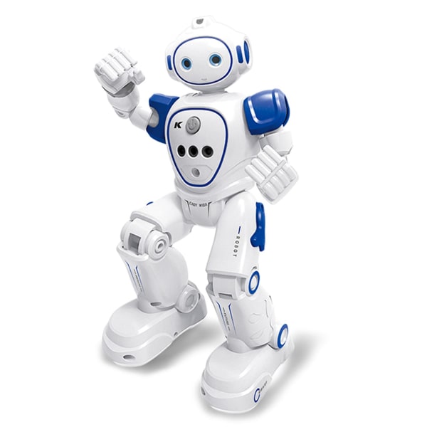 Fjernbetjening programmerbart robotlegetøj Multifunktionelt sjovt pædagogisk RC robotlegetøj til børn Pædagogisk gavelegetøj (blå)
