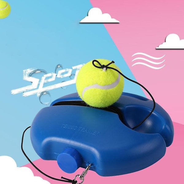 Tennistränarreboundboll, solo tennisträningsutrustning för självträning, bärbart tennisträningsverktyg, tennisrebound-kit, inklusive 1 bollar