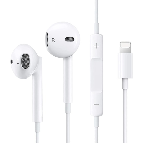 Hörlurar För Iphone 11,hörlurar För Iphone 12,hifi Stereo Wired Noise Cancelling Hörlurar med inbyggd mikrofon och volymkontroll, kompatibel med Iph