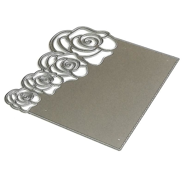 Valentinsdag Rose Blomst Metal Skæring Dies Stencil Gør-det-selv Scrapbog Album Papir Kort Skabelon Form Prægning Håndværksdekoration