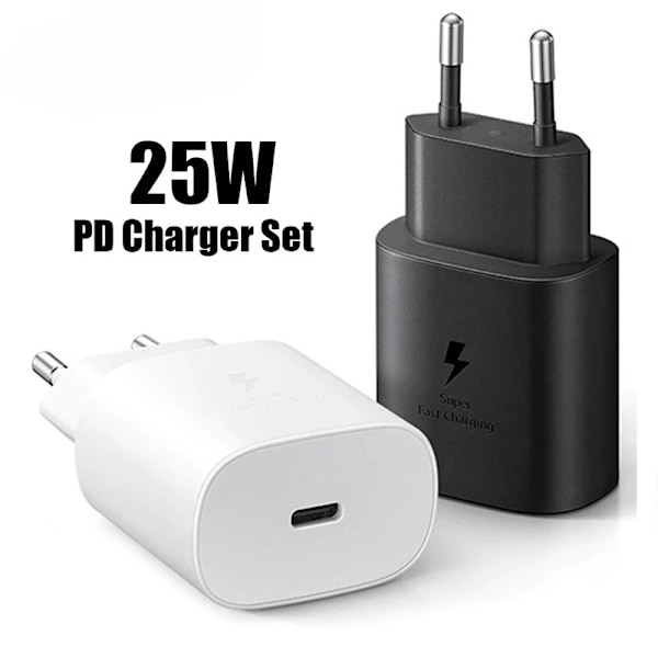 25W USB-C Hurtiglader + USB-C til USB-C Kabel til Samsung Galaxy Note10