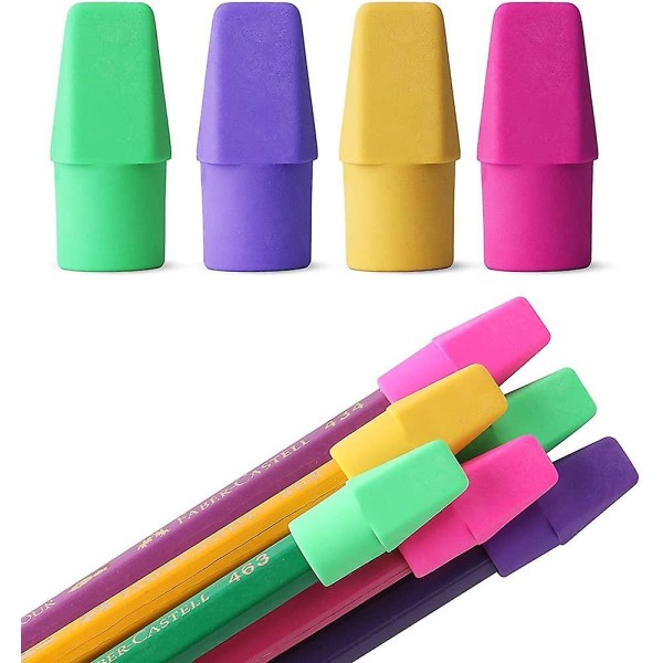 Korreksjonsutstyr for barn Klasserom Assorterte farger Maling Blyant Viskelær Toppers Eraser Caps Blyant Erasers Blyant Viskelær (100 stk)