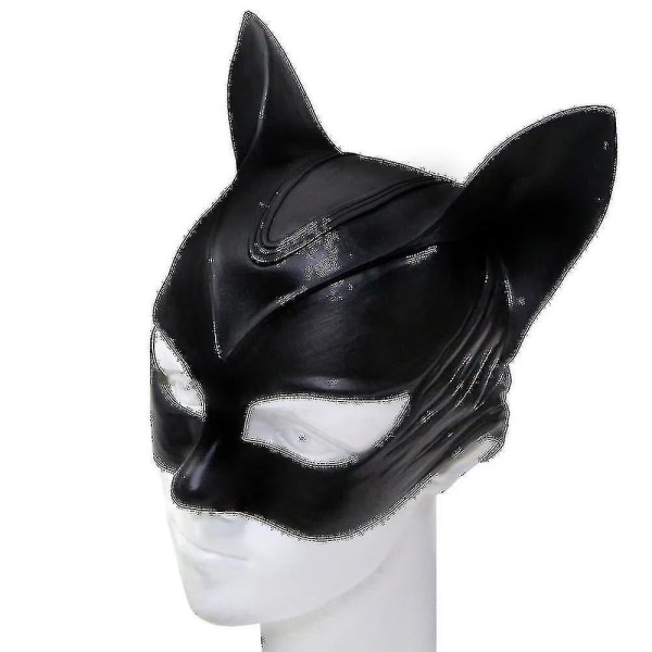 Kvinne Katt Selina Kyle Mask Bruce Wayne Kostyme Latex Fancy Voksen Halloween_y