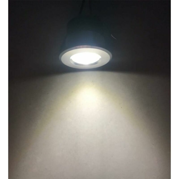 Mini LED infälld spotlight, 3 W, varmvit?, för belysning av skyltfönster, inomhusstationer, gipsskivor, med transformator (silver)