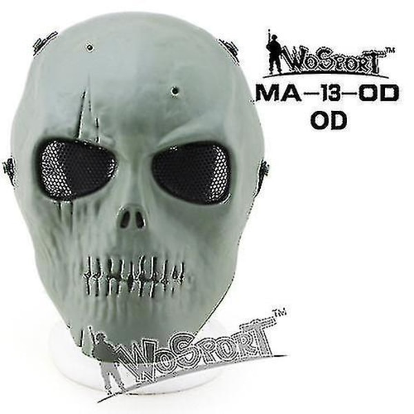 Mask Halloween Skeleton Mask Party (grønn)