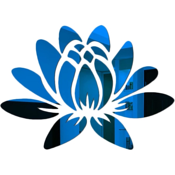 3d Lotus Akryl Spegel Blomma Väggdekal Väggmålning Konst Självhäftande Avtagbara Miljövänliga Väggdekaler För Hem Sovrum Vardagsrum Badrum Dekoration