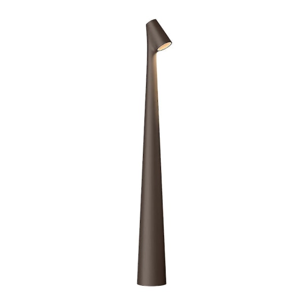 Elegant Slim Conical Stem Table Lamp Portable And Dimmable Led Sculpting Light Dec（Black）