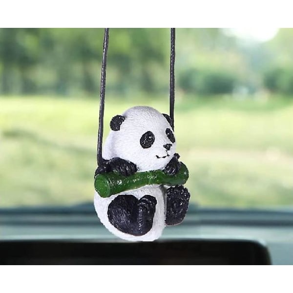 Bilspegelhängande tillbehör Panda Bilhängande prydnad Bilinredningstillbehör Bildekoration för bil Backspegel