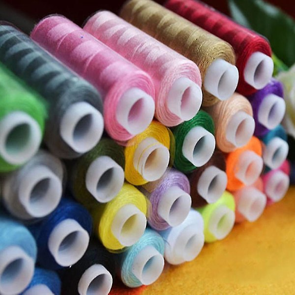 Nye blandede farger 30 spoler polyester alle formål sytråder kjegler sett varmt (30 stykker)