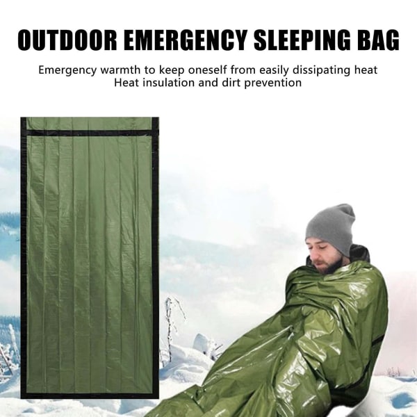 Utendørs nødsovepose Lett, kompakt sovepose for voksne for vandrerhjem og camping (oransje)