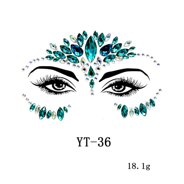 Face Gems - Rhinestone Sticker, Face Rhinestone Temporary Tatuering, Rhinestone Mermaid Face Jewels Tattoo, Crystal Stones Tears Body Stickers