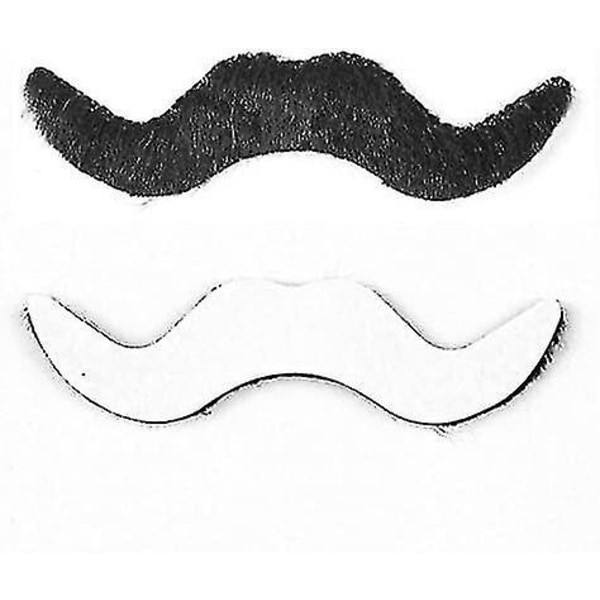 24 st Falska mustascher,mustasch för maskeradfest och prestanda Svart