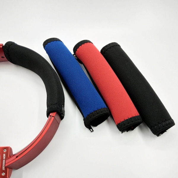 Elastisk hovedtelefon Hovedbøjlebetræk Pudepudebeskytter Erstatning til Sony XB700 XB950 XB950AP XB950B1（Rød）
