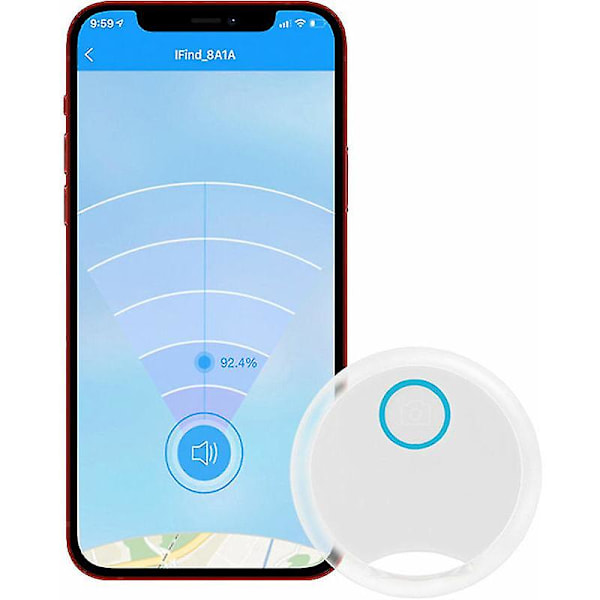 S8 Private Model Anti-lost Pyöreä Bluetooth-Avaimenperä (valkoinen) Lahja