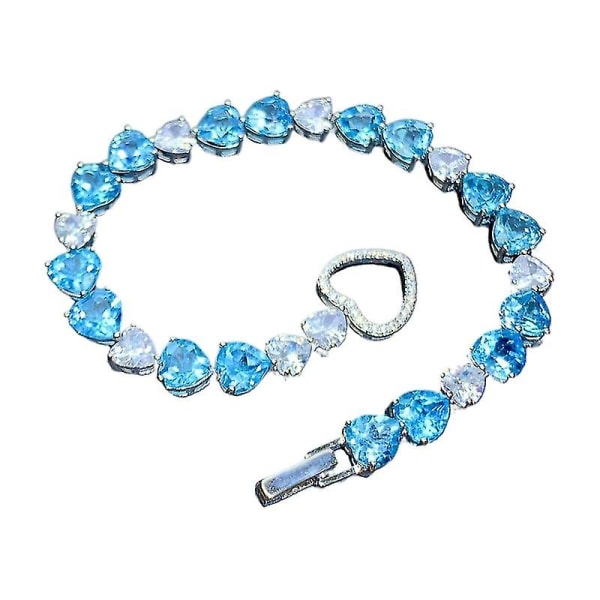 Topaz armbånd til kvindelige hav blå ædelsten armbånd mode smykker gaver