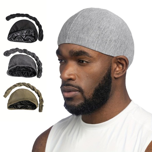 Personlig turbanhatt med hodebånd Pustende lettvektshatt for menn daglig bruk (svart)