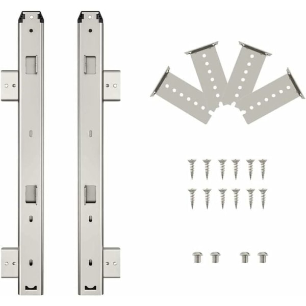 MINKUROW 405 mm tjock stålstruktur Tangentbord Lådalöpare Brickskåp Möbler Hårdvaruskenor (405 mm, silver)