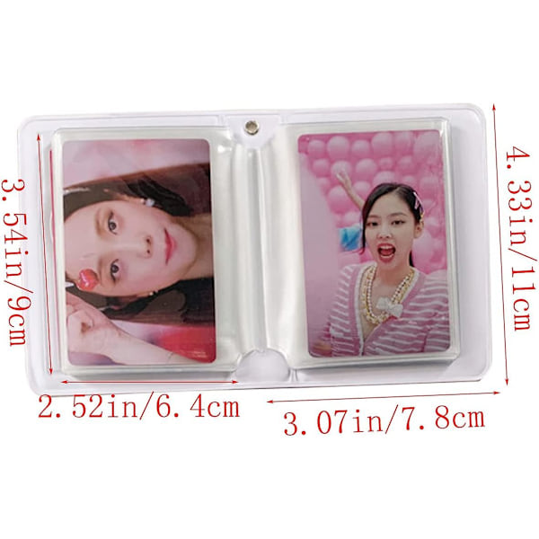 2 stk. Fotocard Holder Bog 3 Tommer Mini Fotoalbum Fotocard Holder Fotocard Id Holder 40 Lommer