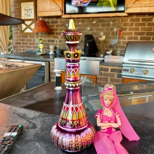Pagoda kalebass Harpiks Håndverk Simulering Alve Flaske Modell Desktop Ornament Lilla Jeannie Genie Flaske Hjem Romdekorasjon (lilla)