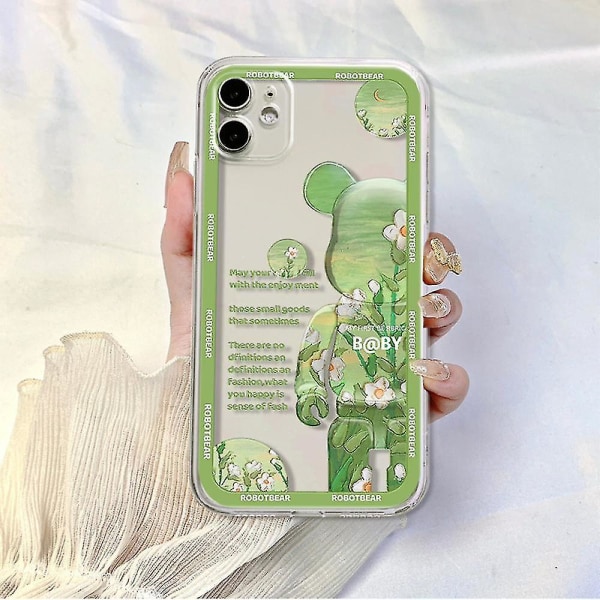 Violent Bear 3d Soft Tpu phone case för Iphone 13 Pro Max (grön)