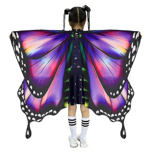 Uusi Butterfly Cape Butterfly Wings Halloween-asujuhlat Pukeutuminen Roolileikki Koululeikki (HD-001,A)