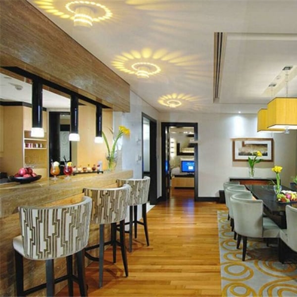 LED innervägglampa modern effekt 3W varmvit? Dekorativ vägglampa i aluminium för barnrum Hall Hotell Restaurang Kök Matsal