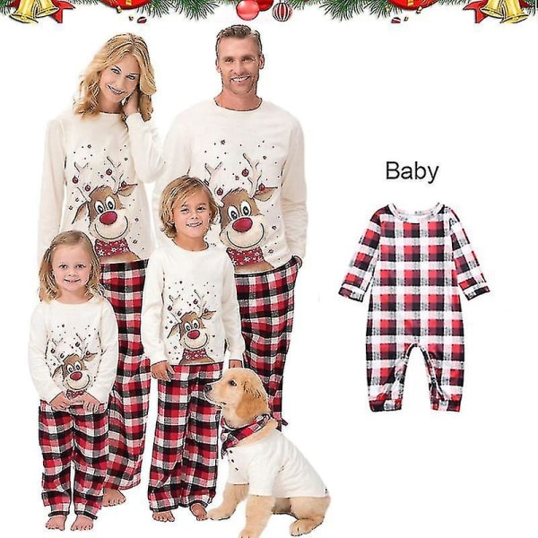 Vinter 2023 Nyår Mode Par Jul Pyjamas För Familjekläder Set Mamma Barn Kläder Jul Pyjamas Present（Mamma XXXL)