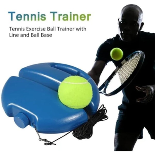 Tennis træningsudstyr, enkelt tennistræner rebound-bold, med reb-tennistræningsredskaber, bærbart tennisudstyr til begyndere（B）