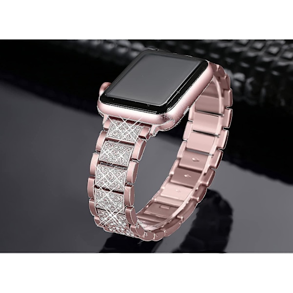 Remmer Kompatibel med Apple Watch Band 38mm 40mm 41mm 42mm 44mm 45mm Iwatch Serie, Metall Armbånd Justerbart