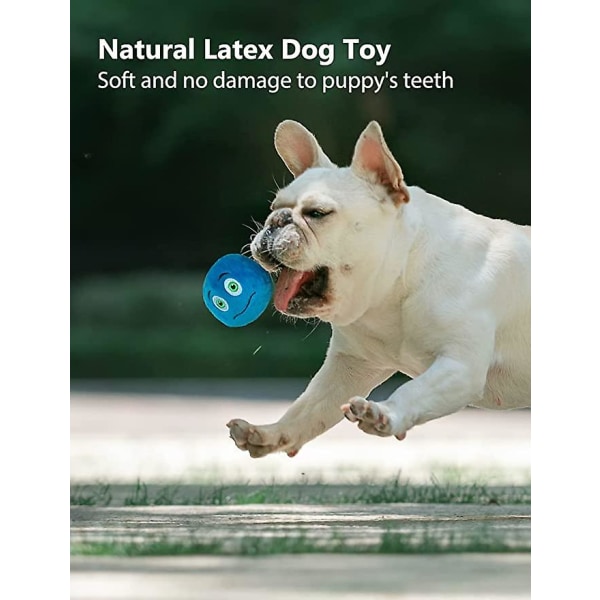 8-pack hundleksaker, plyschbolltuggboll Interaktiva gnisselleksaker för små och medelstora husdjur