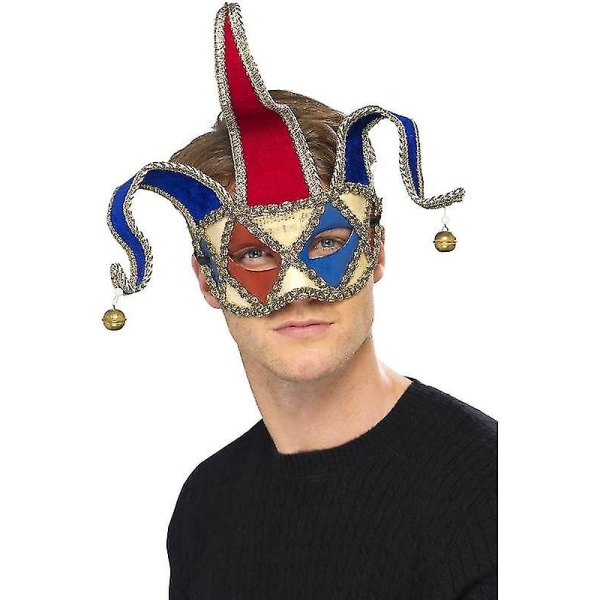 Venetian Musical Jester øyemaske. En størrelse