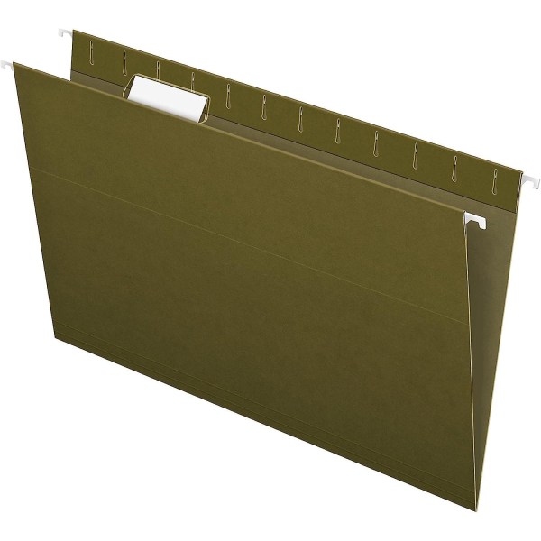 Recycled Hanging Folders, Legal Size, Standard Green, 1/5 Cut, 25/bx (81622)