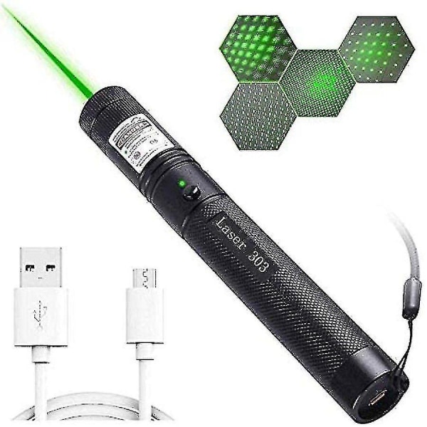 Vihreä valo --- USB Laser 303 Gypsophila ladattava malli (lähetä datakaapeli)