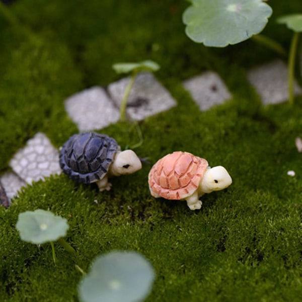 10 st Craft Ornament Söt Simulering Plast Turtle Bonsai Craft Ornament För Trädgård