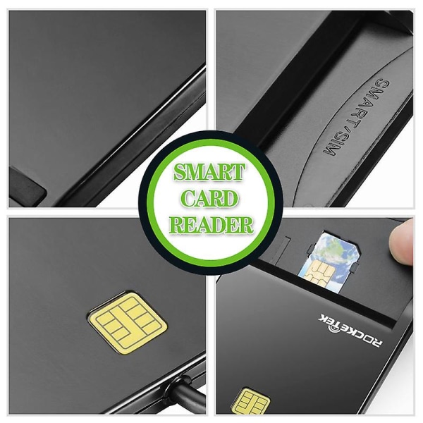 Smartkortläsare för CAC-ID-kort, SIM-kort, Chip-ID-kort