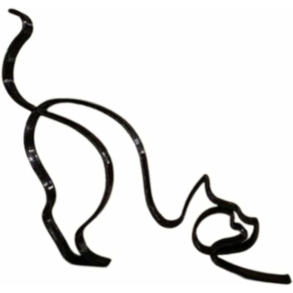 Metallstaty Abstrakt Hund Katt Skulptur Samlarobjekt Djur Dekoration för Hemma Bil Kontor Vardagsrum Studiedekoration Prydnad Järn - 11x16x0,5cm A