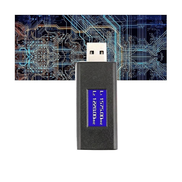 USB GPS-signaldetektor USB-flashdriver Ingen GPS-posisjonering GPS-detektor（Sort)