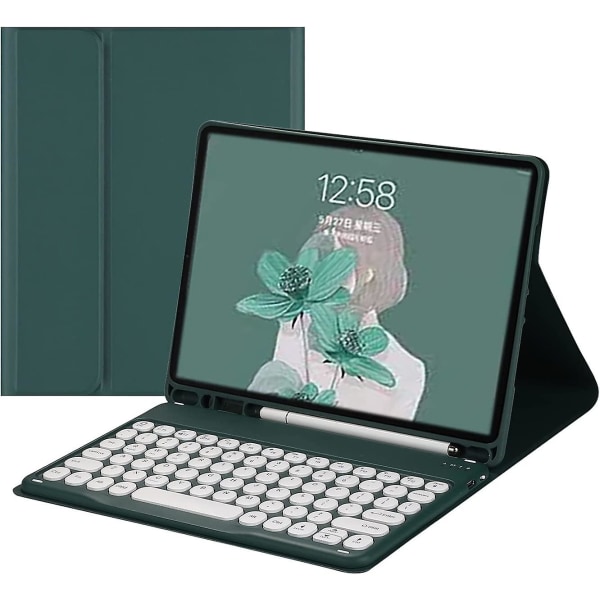 Galaxy Tab S6 Lite 10,4'' 2022/2020 case Söt rund nyckel Färg Tangentbord Trådlöst avtagbart Bt- cover med pennhållare för Galaxy Sm