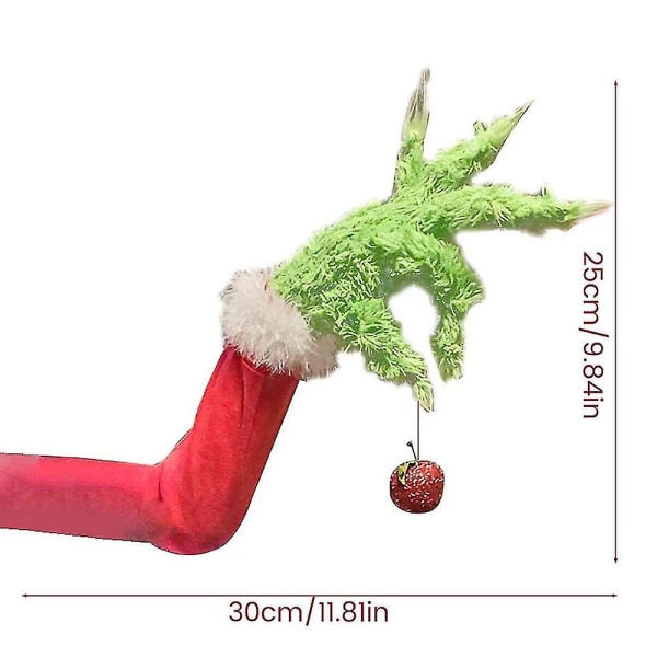 Julefest dekoration Grinchen stjal juletræskrans Plys håndrekvisitter