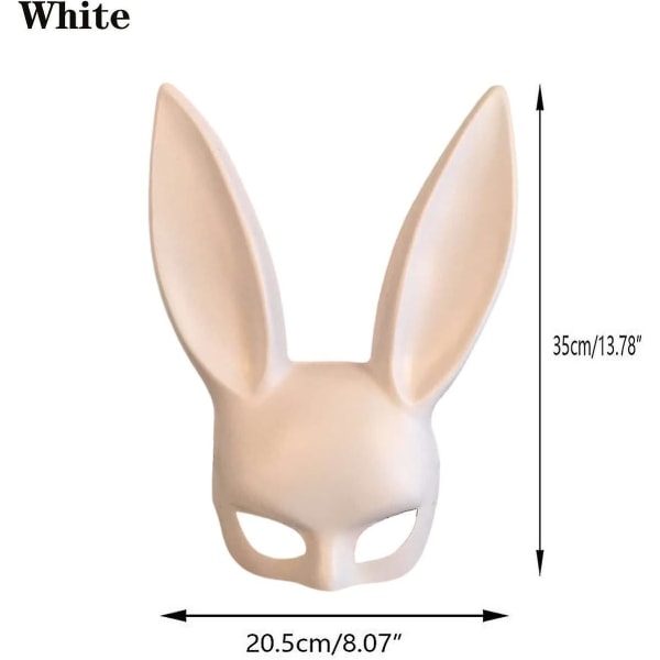 Christmas Party Mask Halloween Party Mask Cute Bunny Mask Bar Ktv Party Bunny Mask (vit)