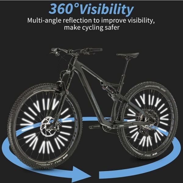 36 delar cykeleker reflektor hjul eker reflektor 360° synlighet och enkel installation cykelreflexer longziming