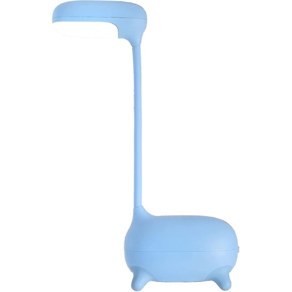 Giraffe Dæmpbar LED-lampe til børneværelset - Skrivebords sengelampe med batteri og USB, blå