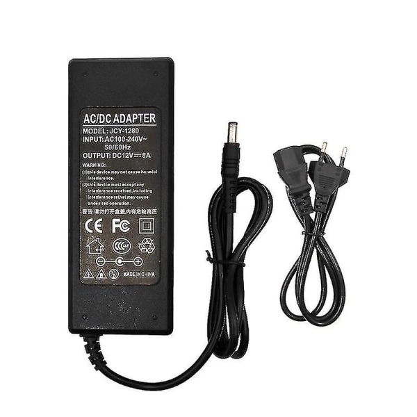 12v 1a 2a 3a 4a 5a 6a 8a 10a AC/DC Adapter Switch Power för LED-ljusremsor Cctv 5,5x2,1-2,5mm(bejoey)（4A，EU）