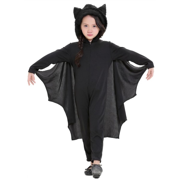 Halloween kostym Barn Jumpsuit Bat Style Cosplay kostymer Scenoverall Storlek:s, Rekommenderad höjd:105-115cm