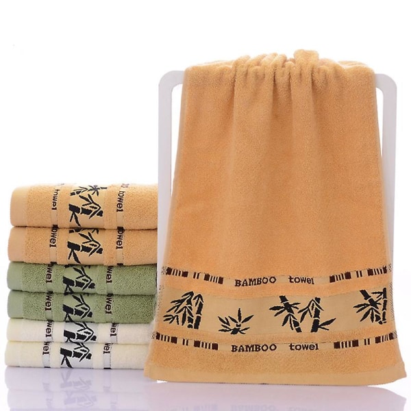 14" x 29,5" bambus bomulds badehåndklæde Meget absorberende Ekstra blødt til Face Hand Gym & Spa Badeværelsesartikler Ny (brun)